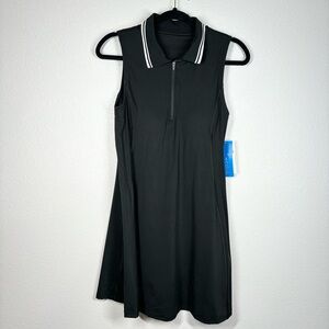 New Ewedoos Black Collard Athletic Activewear Dress Size Large